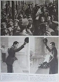 Alexandre Kerenski haranguant les soldats à Odessa, Le Miroir, 19 août 1917.