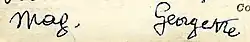 signature de Georgette Magritte