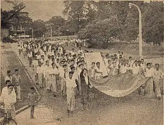 Manifestations de 1962 contre la politique de l'université et du régime : 1962 Rangoon University protests&nbsp;(en).