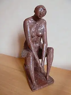 Pause méridienne (avant 1965), terre cuite, 30&nbsp;cm, collection particulière non sourcée.