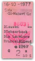 Billet système "Schuster" émis le 16 octobre 1977 par Poix-St-Hubert.
