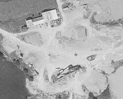 Les sablières Bellefleur en 1981 (installation verticale ouverte).