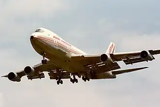VT-EFO, le Boeing 747 d'Air India impliqué, photographié à l'aéroport de Londres Heathrow deux semaines avant l'attentat.