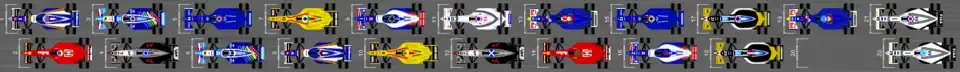 Schéma de la grille de départ du Grand Prix du Brésil 1997.