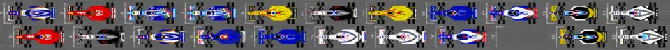 Schéma de la grille de départ du Grand Prix du Japon 1997