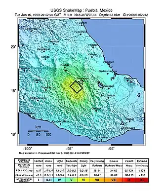 Image illustrative de l’article Séisme de 1999 de Tehuacán