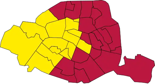 Nuance politique des candidats arrivés en tête au 1er tour.