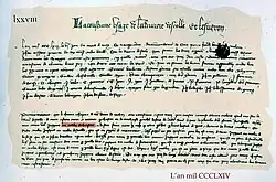 Parchemin « La coutume d’usage de la rivière descolle Lesueron - Archives Nationales