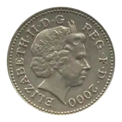 Avers de la pièce de 1 Pound