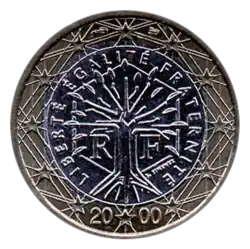 1&nbsp;€ français, 1re&nbsp;série (1999–2021).