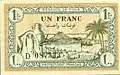 Avers d'un billet d'un franc (1943).