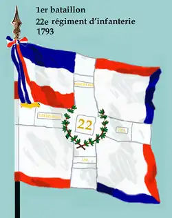 Drapeau du 1er&nbsp;bataillon du 22e&nbsp;régiment d'infanterie de ligne de 1793 à 1804