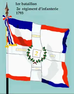 Drapeau du 1er&nbsp;bataillon de 1793 à 1794.