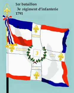 Drapeau du 1er&nbsp;bataillon du 3e&nbsp;régiment d'infanterie de ligne de 1791 à 1793