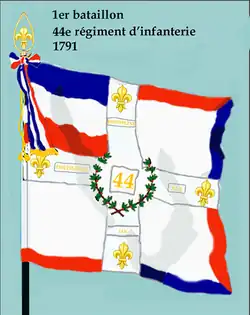 Drapeau du 1er&nbsp;bataillon du 44e&nbsp;régiment d'infanterie de ligne de 1791 à 1793