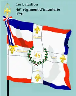 Drapeau du 1er&nbsp;bataillon du 46e&nbsp;régiment d'infanterie de ligne de 1791 à 1793