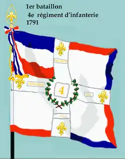 Drapeau du 1er&nbsp;bataillon du 4e&nbsp;régiment d'infanterie de ligne de 1791 à 1793