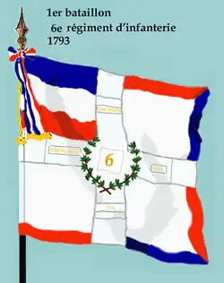 Drapeau du 1er&nbsp;bataillon du 6e&nbsp;régiment d'infanterie de ligne de 1793 à 1804
