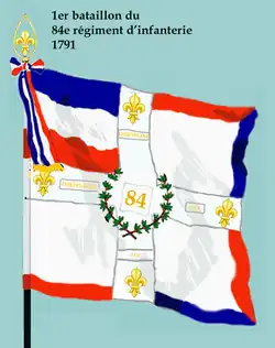 Drapeau du 1er&nbsp;bataillon du 84e&nbsp;régiment d'infanterie de ligne de 1791 à 1793