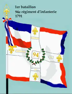 Drapeau du 1er&nbsp;bataillon du 94e&nbsp;régiment d'infanterie de ligne de 1791 à 1793