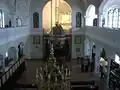 Intérieur de la synagogue vu de la galerie des femmes.