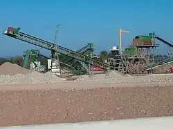 Le site de traitement des sablières Bellefleur à la fin de sa rénovation en 2007.