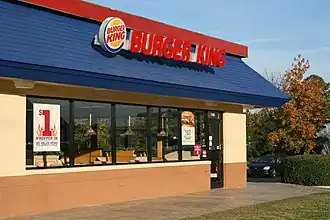 Photo d'un restaurant Burger King.