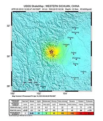 Image illustrative de l’article Séisme de 2013 au Sichuan