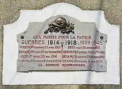 Plaque commémorative.