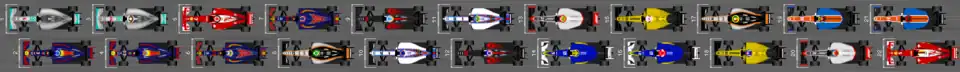 Schéma de la grille de départ du Grand Prix de Singapour 2016