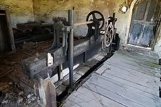 L'admition d'eau de la turbine.