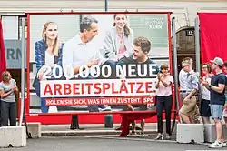 Affiche de campagne du Parti social-démocrate (SPÖ) pour les élections législatives autrichiennes.