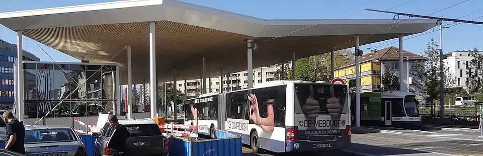 MAN Lion's City G utilisé sur la ligne 61, à la douane de Moillesulaz, en 2019.