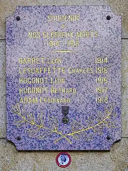 Plaque commémorative.
