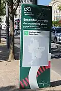 Panneau informatif présentant la VL1 - Quai Claude-Bernard (Lyon 7e).