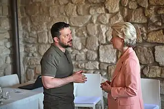 Volodymyr Zelensky avec Ursula von der Leyen