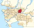 Frontière de la circonscription en 2023.