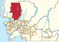 Frontière de la circonscription en 2023.