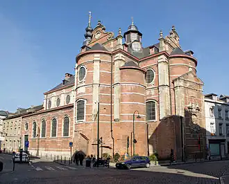Vue sur l'église des Riches Claires à Bruxelles.