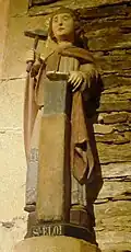 Chapelle Saint-Ruelin du Moustoir, statue de saint Éloi (confondu avec saint Alar en Bretagne)