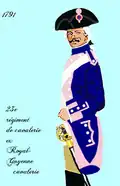 23e&nbsp;régiment de cavalerie de 1791 à 1792, puis 22e&nbsp;régiment de cavalerie