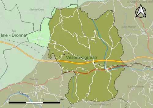 Carte en couleur présentant le(s) SAGE couvrant le territoire communal