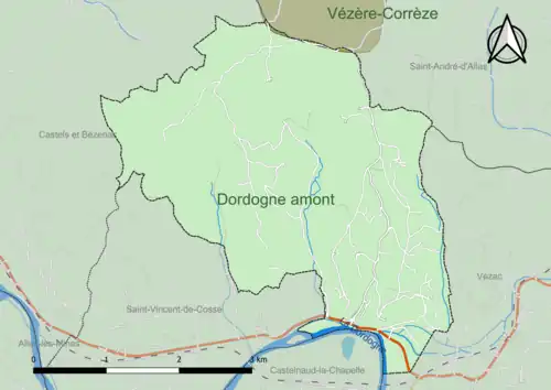 Carte en couleur présentant le(s) SAGE couvrant le territoire communal