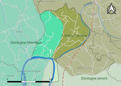 Carte en couleur présentant le(s) SAGE couvrant le territoire communal