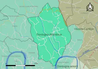 Carte en couleur présentant le(s) SAGE couvrant le territoire communal