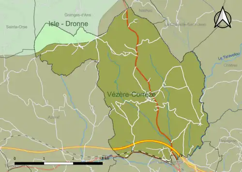 Carte en couleur présentant le(s) SAGE couvrant le territoire communal