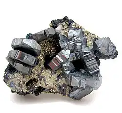 Bournonite Mine Víboras, Machacamarca, Bolivie, (95 mm x 74 mm).