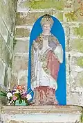 Plogonnec : chapelle Saint-Théleau, statue de saint Méen.