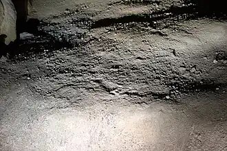 09 : Empreinte d'un pied d'enfant ou de femme.