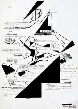 Réactions mentales, poème d'Agnès Ernst Meyer ; dessin de Marius de Zayas (publié dans 291, no&nbsp;2, 1915)